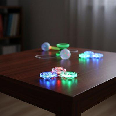 Hand spinner​ • jouet sensoriel lumineux tdaH anxiété concentration