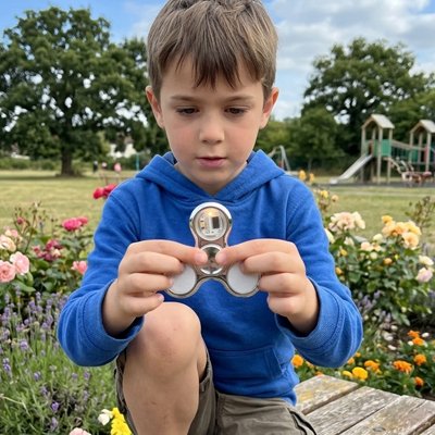 Hand spinner LED 6 couleurs enfant ado 14+ anti‑stress lumineux ABS cristal rotation silencieuse
