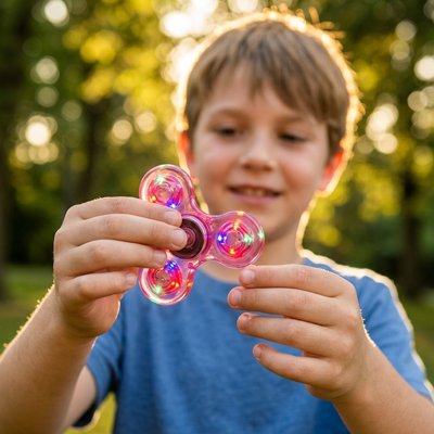 Hand spinner • LED enfant anti‑stress lumineux ABS durable pack 8 pas cher