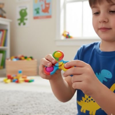 Hand spinner​ • lot 2 fidget spinner pop‑it tie‑dye enfant 6–12 anti‑stress