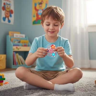 Hand spinner​ • toupie sensorielle 2‑en‑1 TDAH anxiété autisme concentration