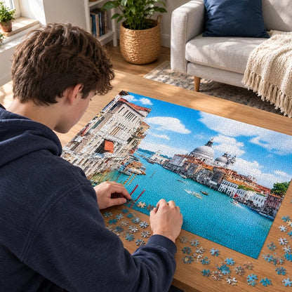 Idée cadeau de Noël puzzle paysage Venise Italie