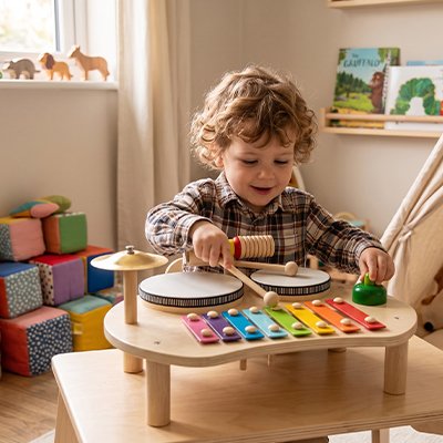 Instrument musique de percussion enfant préscolaire