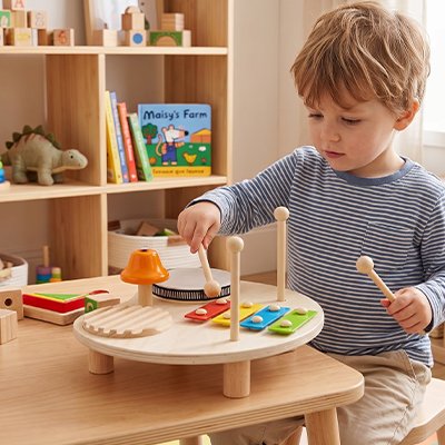 Instrument musique • table d’éveil musique bébé en bois