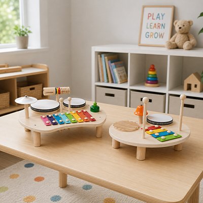 Instrument musique table musicale Montessori bois 3–5 ans