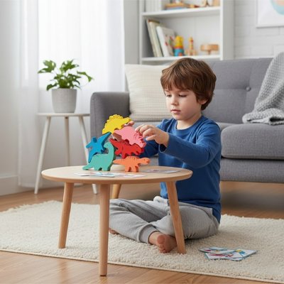 Jeu d adresse, blocs équilibre dinosaures bois 