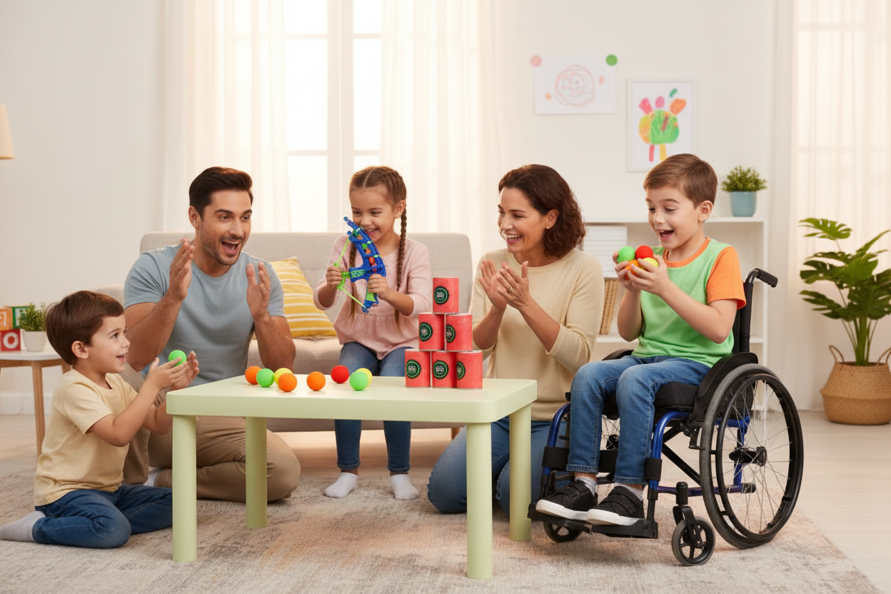 Famille jouant ensemble