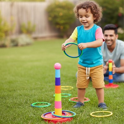 Jeu d adresse, jeu lancer anneaux enfant