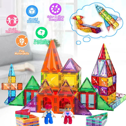 Jeu de Construction Magnétique 3D - Conceptions Architecturales - Jeu Éducatif Enfant