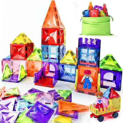 Jeu de Construction Magnétique 3D - Conceptions Architecturales - Jeu Éducatif Enfant