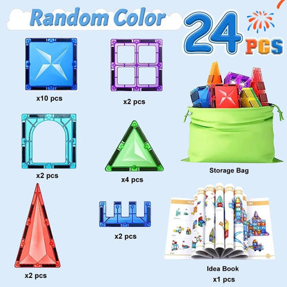 Jeu de Construction Magnétique 3D - Conceptions Architecturales - Jeu Éducatif Enfant