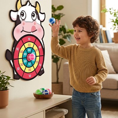 Jeu de fléchettes • activité Montessori calcul points addition enfant