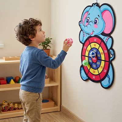 Jeu de fléchettes • jeu de cible velcro enfant intérieur extérieur