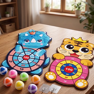 Jeu de fléchettes Montessori tigre dinosaure 4–6 ans