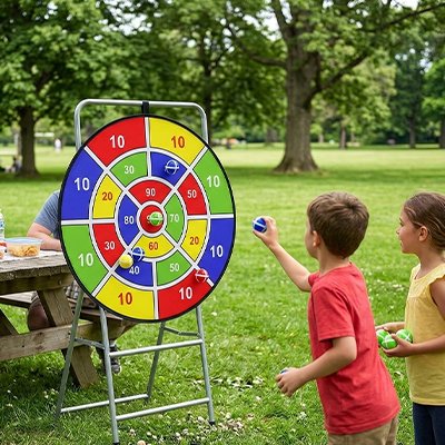 Jeu de lancer éducatif 3–6 ans coordination œil main addition des points