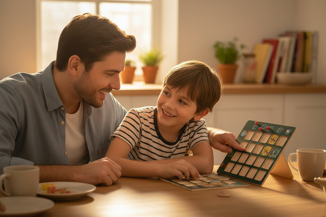 Parent et enfant jouant ensemble
