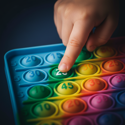Jeu de maths pop-it doigt enfant calcul visible