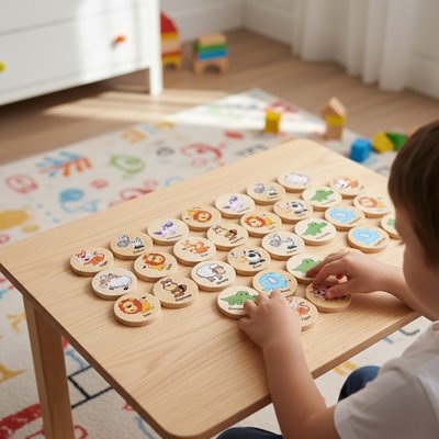 Jeu de mémoire, cartes mémoire préscolaire