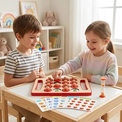 jeu de mémoire en bois Montessori pour enfants