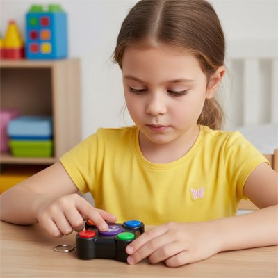 Jeu de mémoire, mini console porte‑clés lumineux