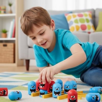 Jeu de réflexion et de logique, jeu montessori tic tac toe gobble enfant 3 ans 