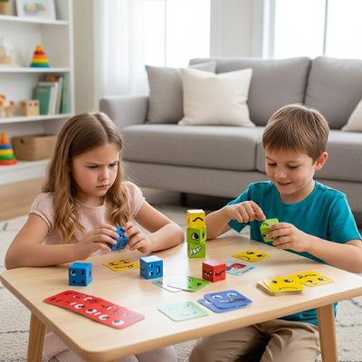 Jeu de réflexion, jeu reconnaissance émotions famille