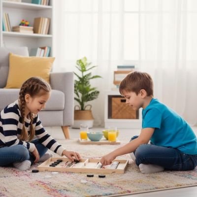 Jeu de société enfant en bois sling puck pour enfants 6–12 ans 