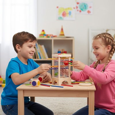 Jeu de société, jeu bâtonnets en bois Montessori