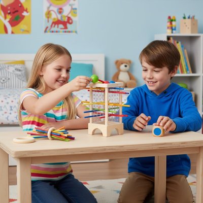 Jeu de société, tour acrylique enfants