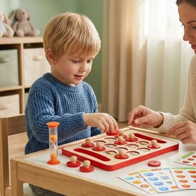jeu d'échecs mémoire Montessori pour tout-petits