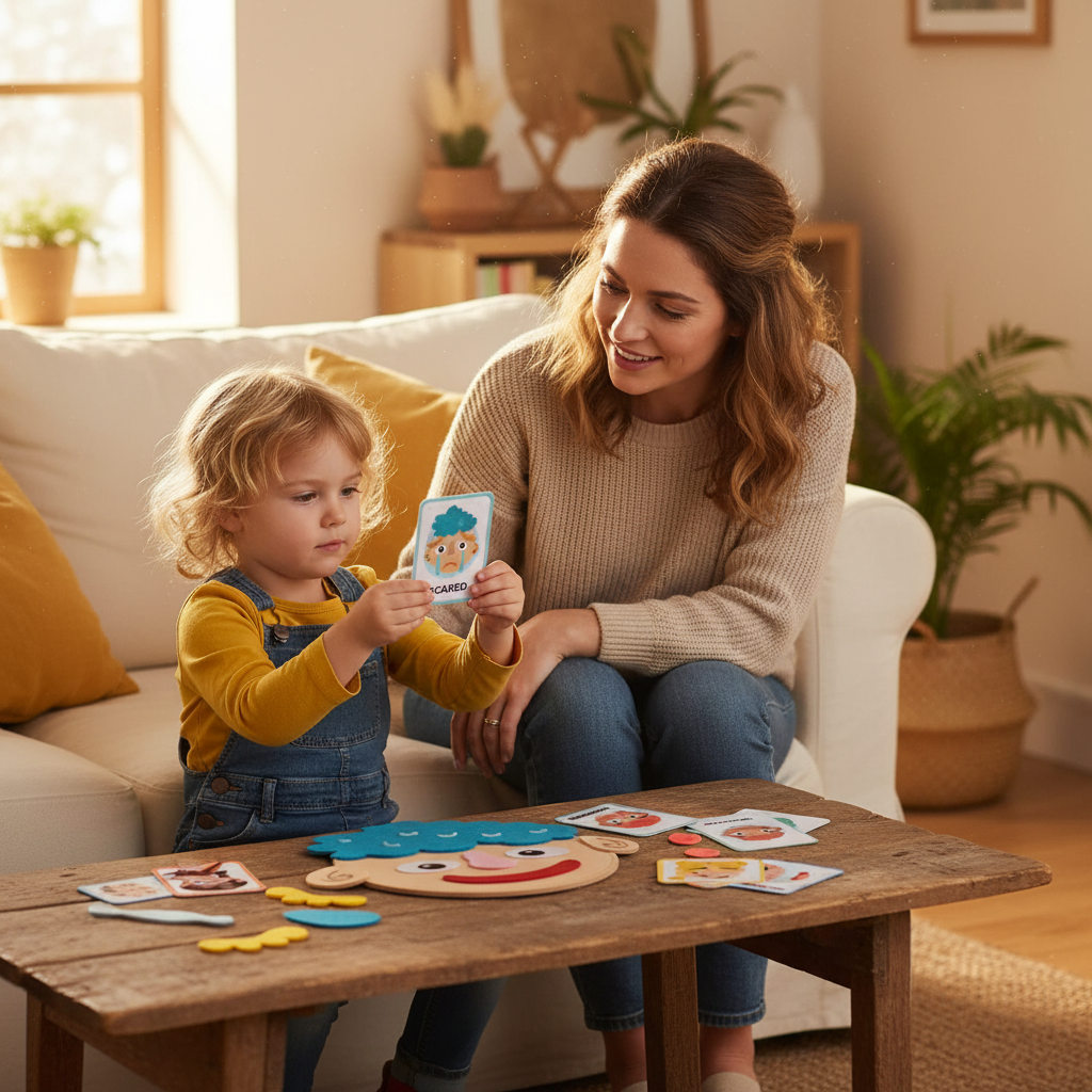 Parent et enfant en dialogue constructif