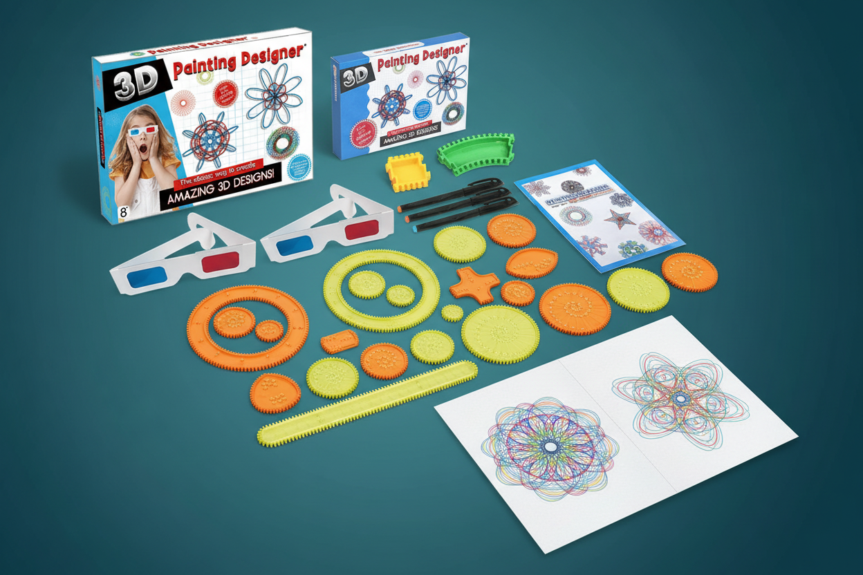Spirographe 3D – Contenu du kit