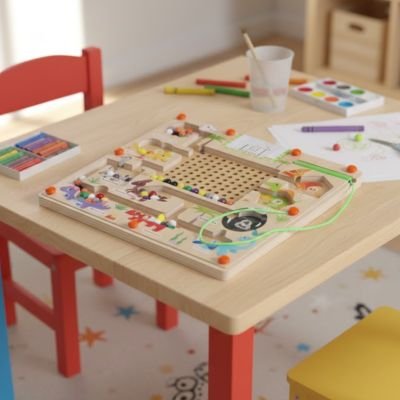 Jeu magnetique, jeu motricité fine stylet aimanté voyage enfant