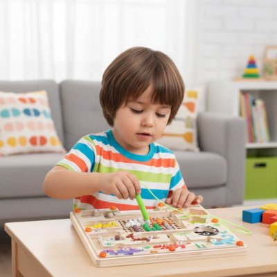 Jeu magnetique, puzzle magnétique en bois chiffres 1 à 10 préscolaire