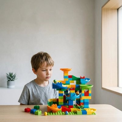 Jeux de construction circuit à billes STEM enfants