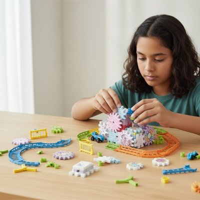 Jeux de construction, jouet STEM motorisé 3D 