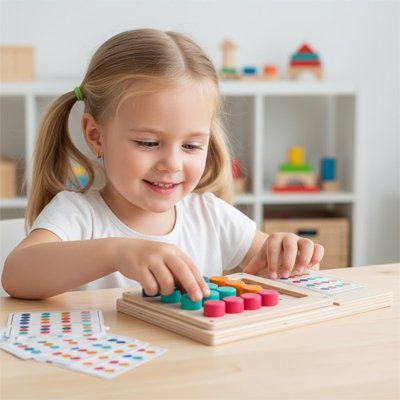 Jeux de réflexion et de logique, jeu tri formes en bois 