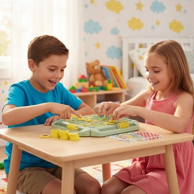 Jeux de société enfant, jeu mémoire fruits 7–12 ans, échecs à rabat enfants