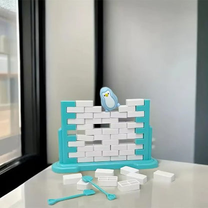 Jeux de société enfant, jeu mur de briques pingouin