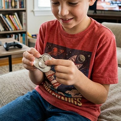 Jouet anti stress • fidget spinner magnétique adulte bureau discret jouet de décompression premium