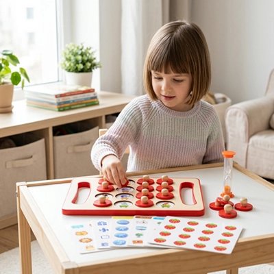 	jouet d'association cognitive en bois durable