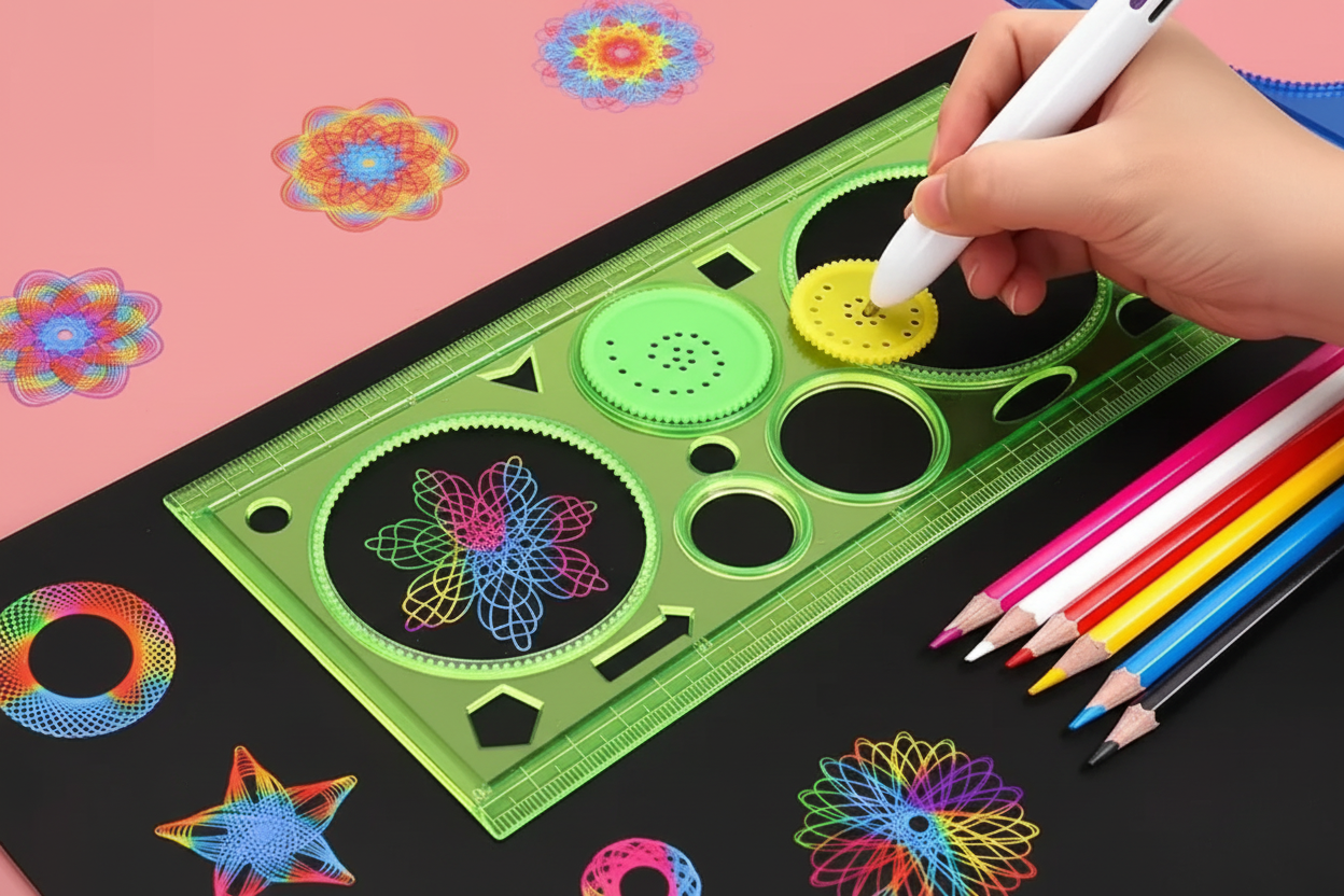 Jouet Dessin Spirographe – Détail en action