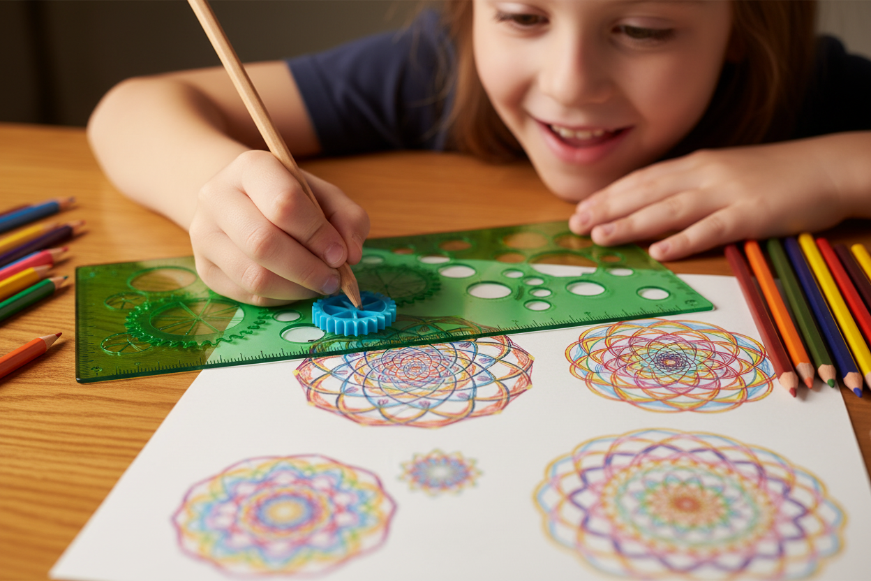 règle magique fleurs 8 pièces dessin 