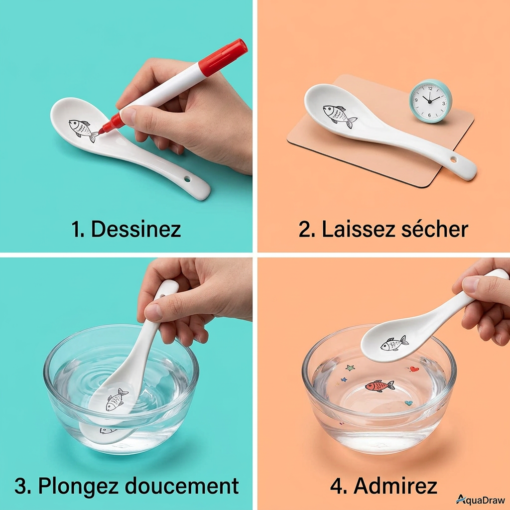 Le dessin flottant en quatre étapes