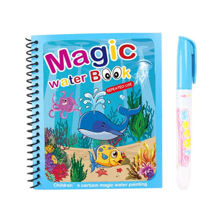 Livre de Coloriage Magique avec Stylo à l'Eau - Jeu Éducatif Enfant