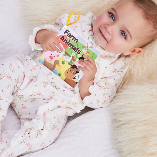 livre pour enfant• coffret livres d’éveil tissu cadeau naissance baby shower