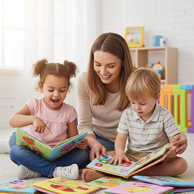 Livre pour enfant• en tissu bébé lavable éveil sensoriel 0–3 ans