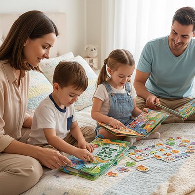 Livre pour enfant• quiet book enfant autocollants repositionnables apprentissages