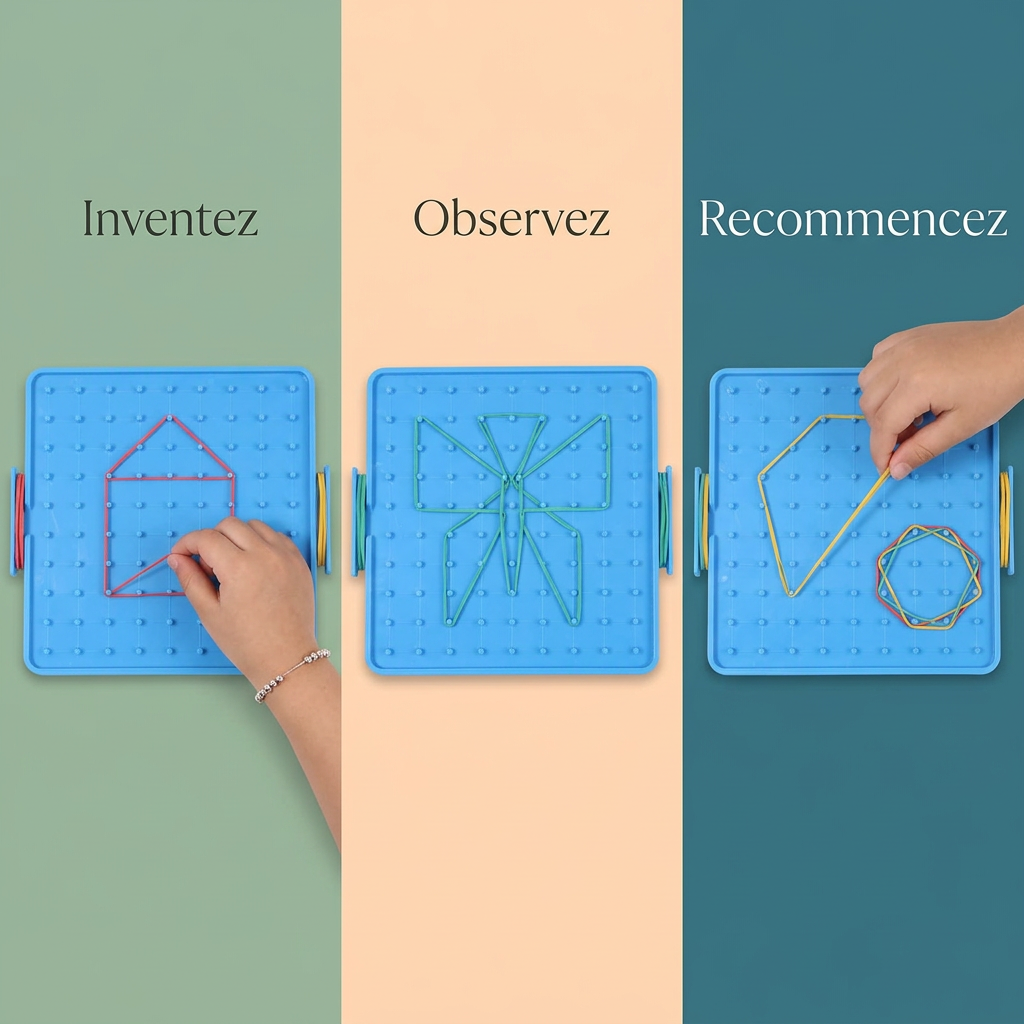 jouet mathématique tactile de reconnaissance des formes 4 à 8 ans