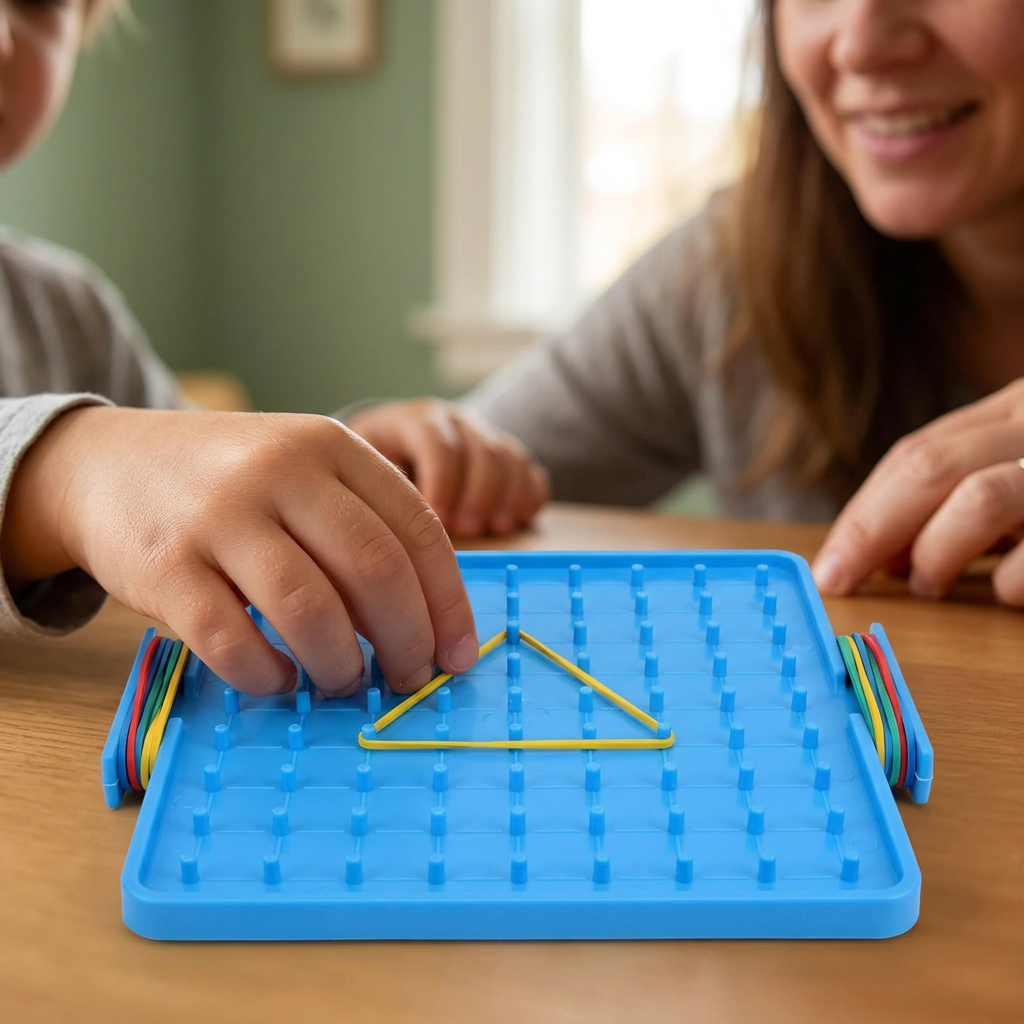 planche à clous mathématique avec élastiques pour maternelle et primaire